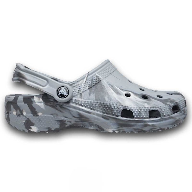 Crocs Classic Marbled Clog Light Grey/Multi UK 3-4 EUR 36-37 US M4/W6 (206867-0ES)